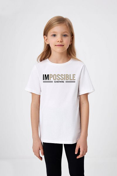 ADABEBEK Tricou pentru fetiță cu imprimeu Impossible is Nothing