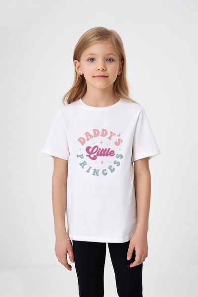 ADABEBEK Tricou pentru fetiță cu imprimeu Mica prințesă a lui tati