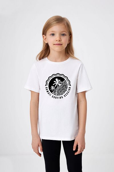 ADABEBEK Tricou cu imprimeu Surf pentru fete în Hawaii