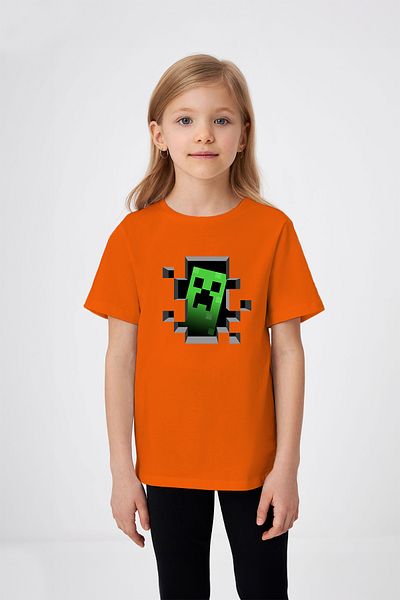 ADABEBEK Creeper Patterned Girl's T-Shirt