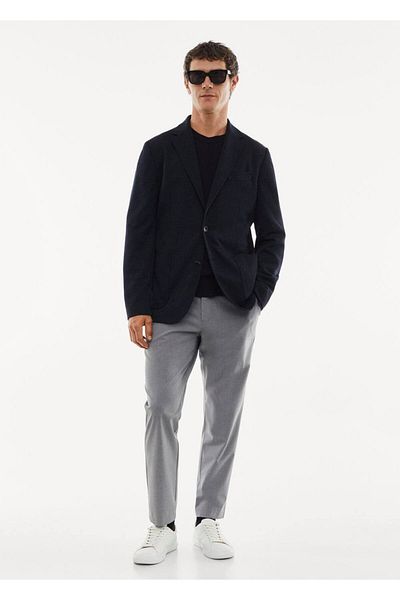 MANGO Man Μάλλινο Stretch Blazer