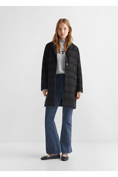 Mango Teen Checkered Coat