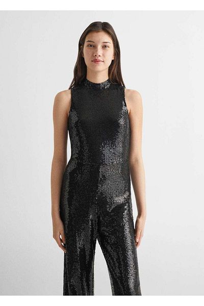 Mango Teen Black Overalls for Kids