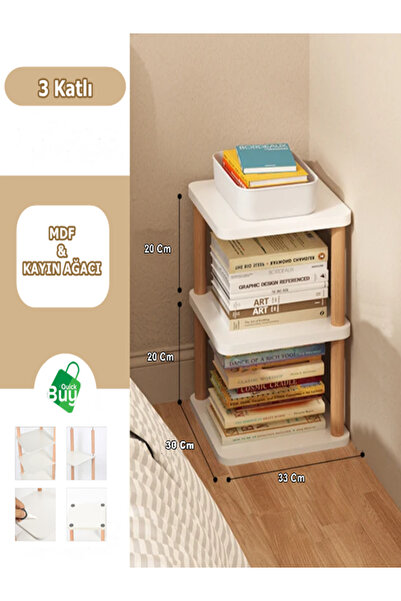 QuickBuy Dikey Kitaplık Bölmeli Ayakkabı Organizer Dekoratif Kitap Rafı