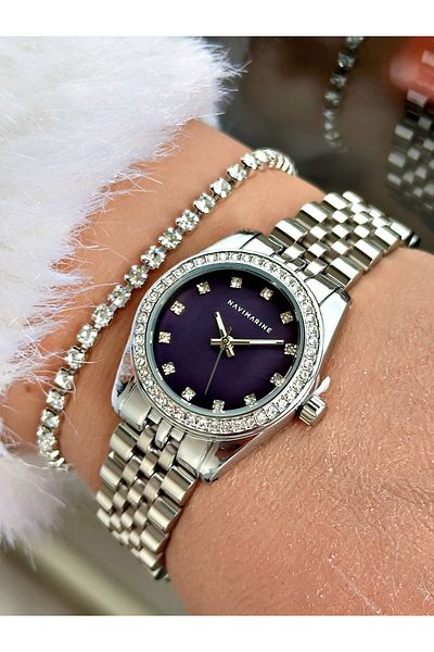 Navimarine Gold Color Steel Cord Women's Wristwatch + Bracelet Gift