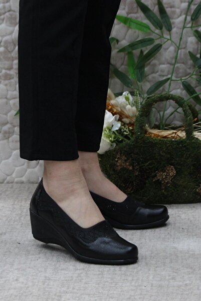 fort Nfx 42011 Negru Ușor Confortabil Umplere Talpă Elegantă Pantofi Casual F...