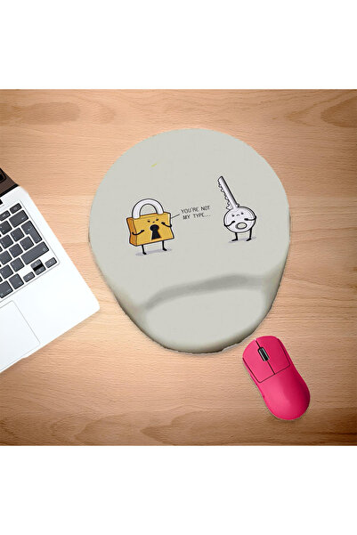 UcuruStore Δεν είσαι το τύπο μου.. Γραπτό Mouse Pad με στήριξη καρπού