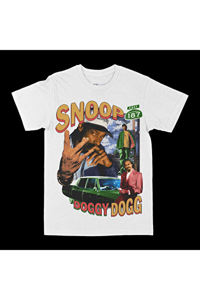 rebelberi تي شيرت سنوب دوج دوجي هيب هوب راب بوتليج ستايل أبيض كبير الحجم للجنسين