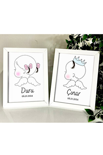 Zift Store İlk Saçım Çerçeveli Bebek Anı Kartı İle Bebeğimin İlk Saç Hatırası...