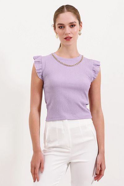 Bigdart 0430 Knitted Blouse - Lilac