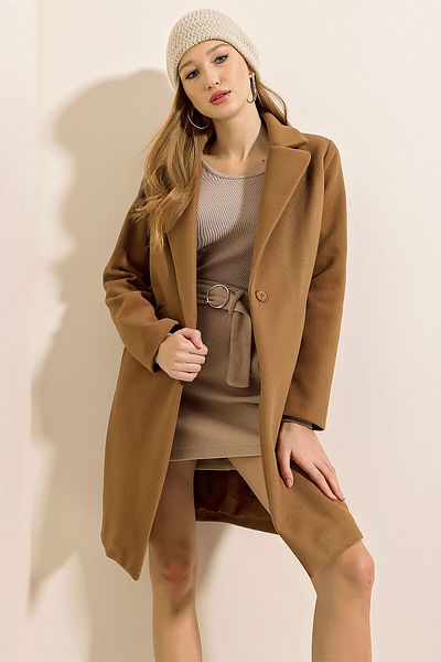 Bigdart 9085 Kaşe Coat - Brown