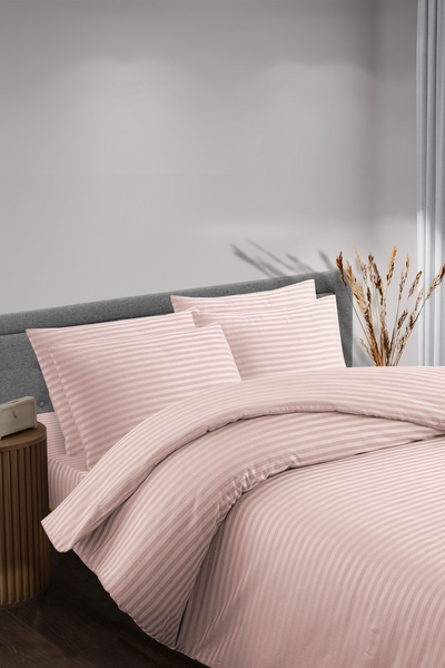 Good Morning طقم غطاء لحاف من الساتان القطني (بدون ملاءة) مزدوج