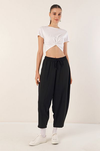 Bigdart 6591 Tkané nohavice Shalwar – čierne