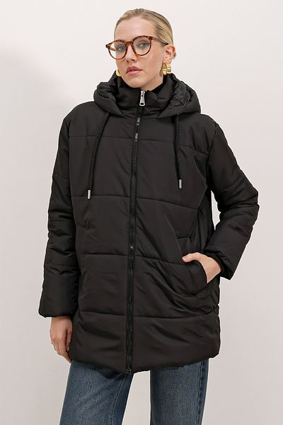 Bigdart Bunda Oversize Puffer s kapucí – černá