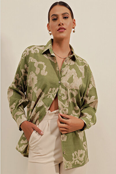 Bigdart 3900 Oversize Long Basic Shirt - V. Green