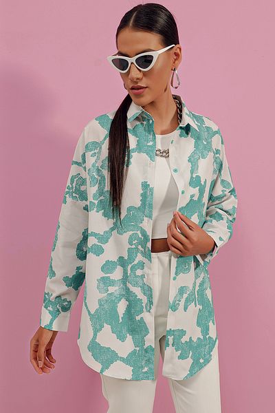 Bigdart Cămașă de bază lungă oversize 3900 - D. Mint