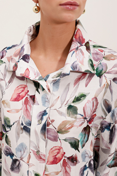 Bigdart 6607 Patterned Linen Double Set - Powder