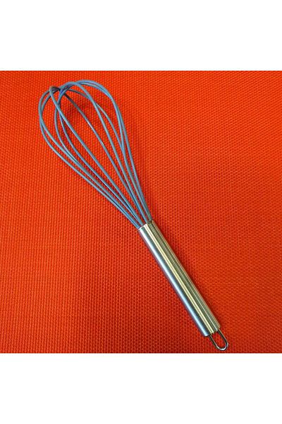 Le Atölye Blue Silicone Whisk - Stainless Steel Handle, 26 cm