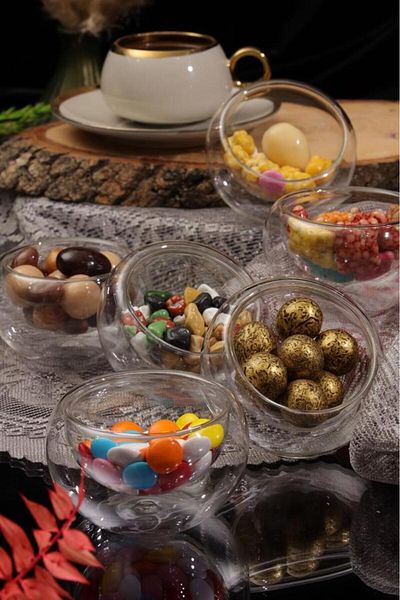 AROW Pm-3127 6-Piece Double Wall Glass Sauce Bowl