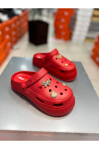 Akınal Bella Platformlu Taşlı Kadın Yüksek Taban Terlik