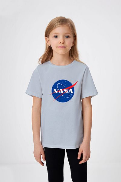 ADABEBEK Tricou pentru fetiță cu imprimeu cu emblema Nasa