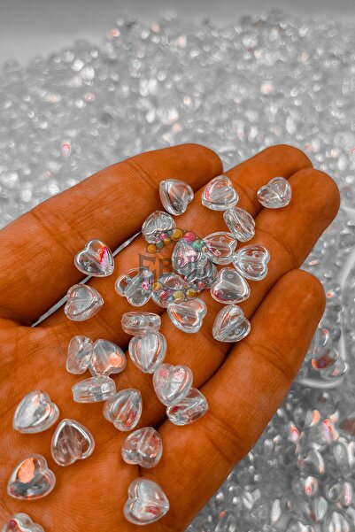 Ebruli Boncuk Ακρυλικές χάντρες καρδιάς 8 χιλιοστών Αξεσουάρ για κοσμήματα (5...