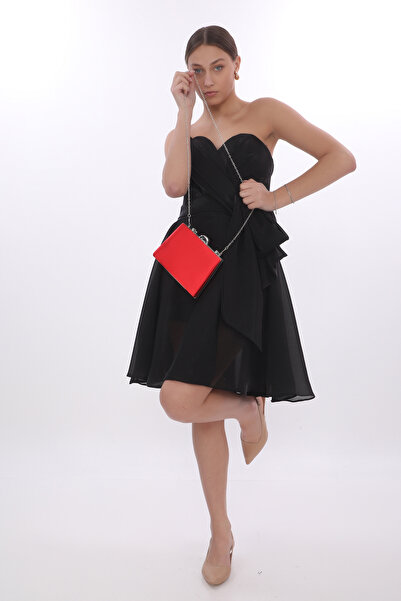 womenacs Red Color Satin Fabric Evening Dress Portfolio Clutch Women Bag New Season