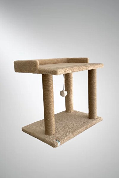 Nursoft Teraslı Yataklı Ponponlu Kedi Tırmalaması