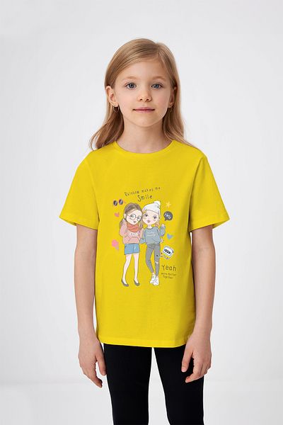 ADABEBEK Girl Friends Printed Girl's T-Shirt