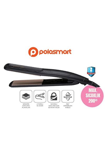Polosmart Pbs501 No Model Hair Straightener - 220-240V, Plastic, 2 Years E Black