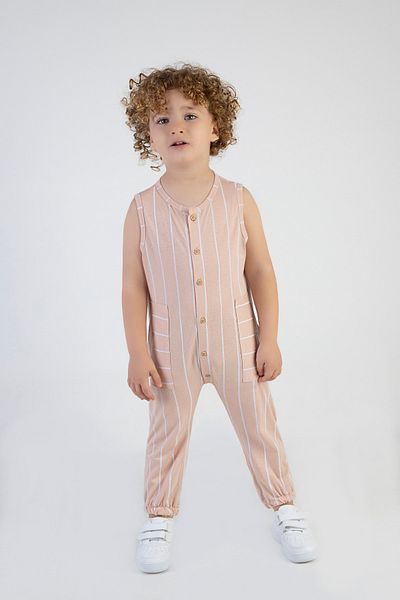 Harika KIDS Boy's Cotton Fabric Sleeveless Salopet Jumpsuit