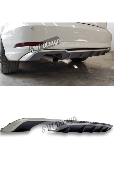 SML Dizayn Audi A3 Sedan 2017-2020 Difüzör-Difizör MAKYAJLI KASA İTHAL Plasti...