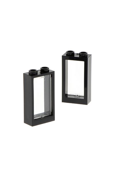 LEGO Accessory Custom Moc Window 1 X 2 X 3 Black Window Glass 2 Pieces Will Be Sent