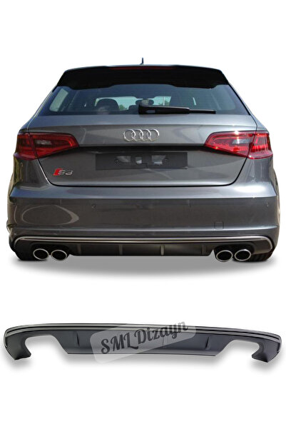 SML Dizayn Audi A3 HATCHBACK 2013-2016 Difüzör-Difizör İTHAL Plastik A3 Hb Re...