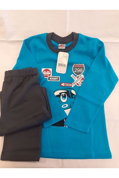 SLEEPER Costum de pijama pentru băiat albastru de 116 CM