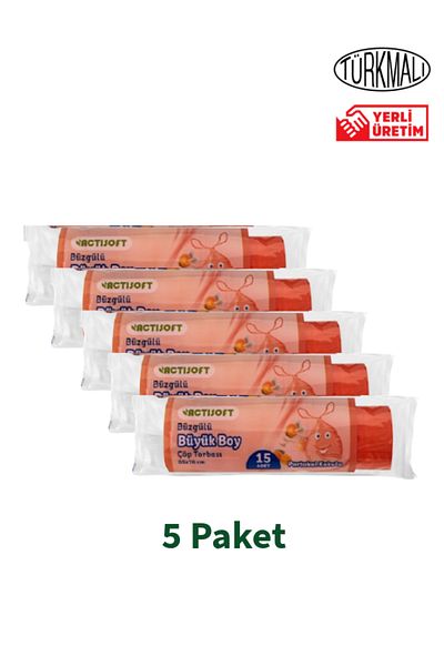 actisoft Drawstring Large Garbage Bag 15 x 5 Pack