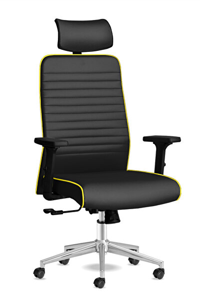 Calitte Tekno Siyah Sarı Çalışma Koltuğu