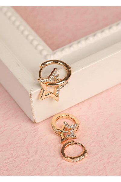 Richard Jewell Kadın Çelik Altın Kaplama Yıldız Küpe