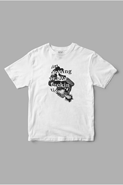 Gries " I am getting pretty fuckın tired " Skater Kaykay Baskılı Tişört