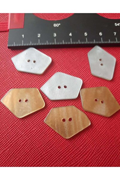 İMREN AKSESUAR أزرار بوليستر غير متماثلة بالليزر باللونين الأصفر والرمادي قاب...