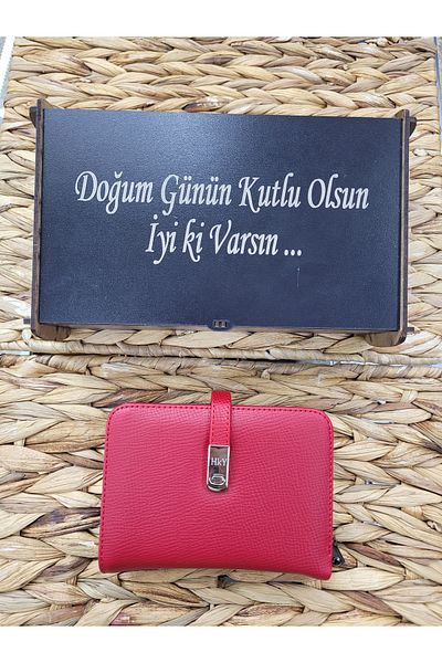 HKY Small Size Women's Wallet with Wooden Box