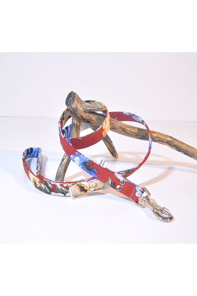minart design Red Pastel Color Floral Walking Rope