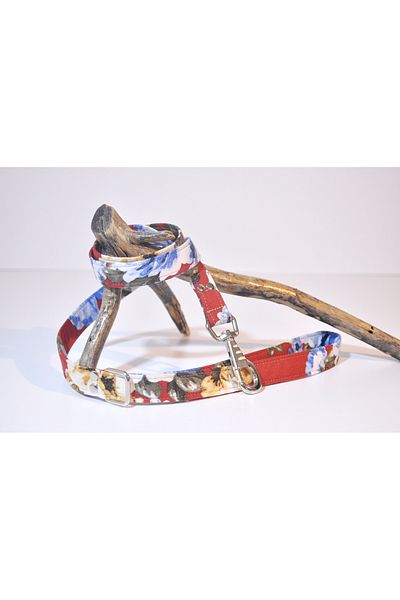 minart design Red Pastel Color Floral Walking Rope