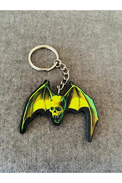 icase Avenged Sevenfold Kuru kafa kanat Figür Çift Taraflı Anahtarlık Çanta s...