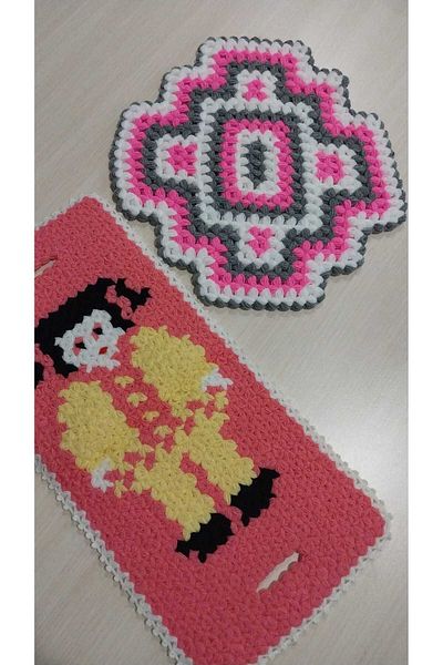 Papatyam 2 Pieces Hand Knitted Baby Washcloth 2 Pieces/ Handcrafted Bath Washcloth/2 Pieces Washcloth Bath/Shower/Dowry/