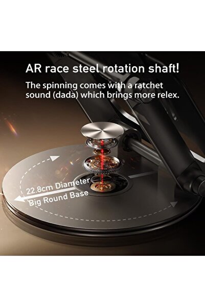 Fogy Μεταλλική βάση φορητού υπολογιστή, ρύθμιση πολλαπλών γωνιών ανύψωσης, περιστροφή 360 μοιρών της βάσης tablet