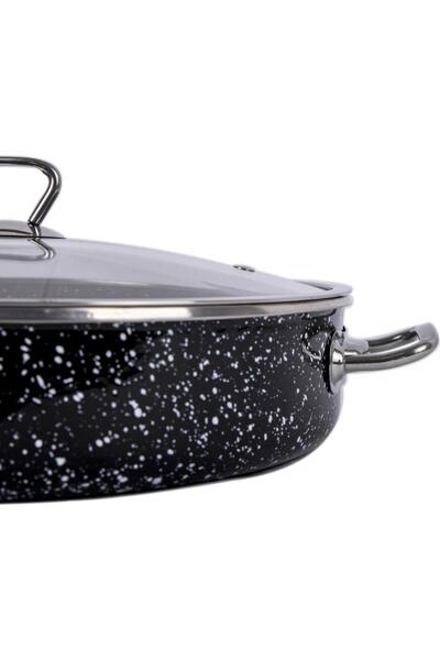 abnturk 36cm Jumbo Boy Granit Pilav Karnıyarık Tenceresi İç ve Dış Yüzeyi Çiz...