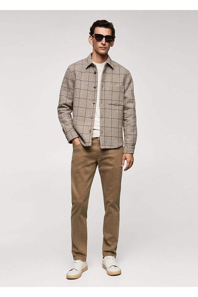 MANGO Man Slim Fit Stretch Cotton Trousers