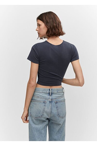 MANGO Woman Μοντάλ κοντό μπλουζάκι