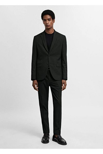 MANGO Man Stretch Fabric Super Slim Fit Blazer Jacket